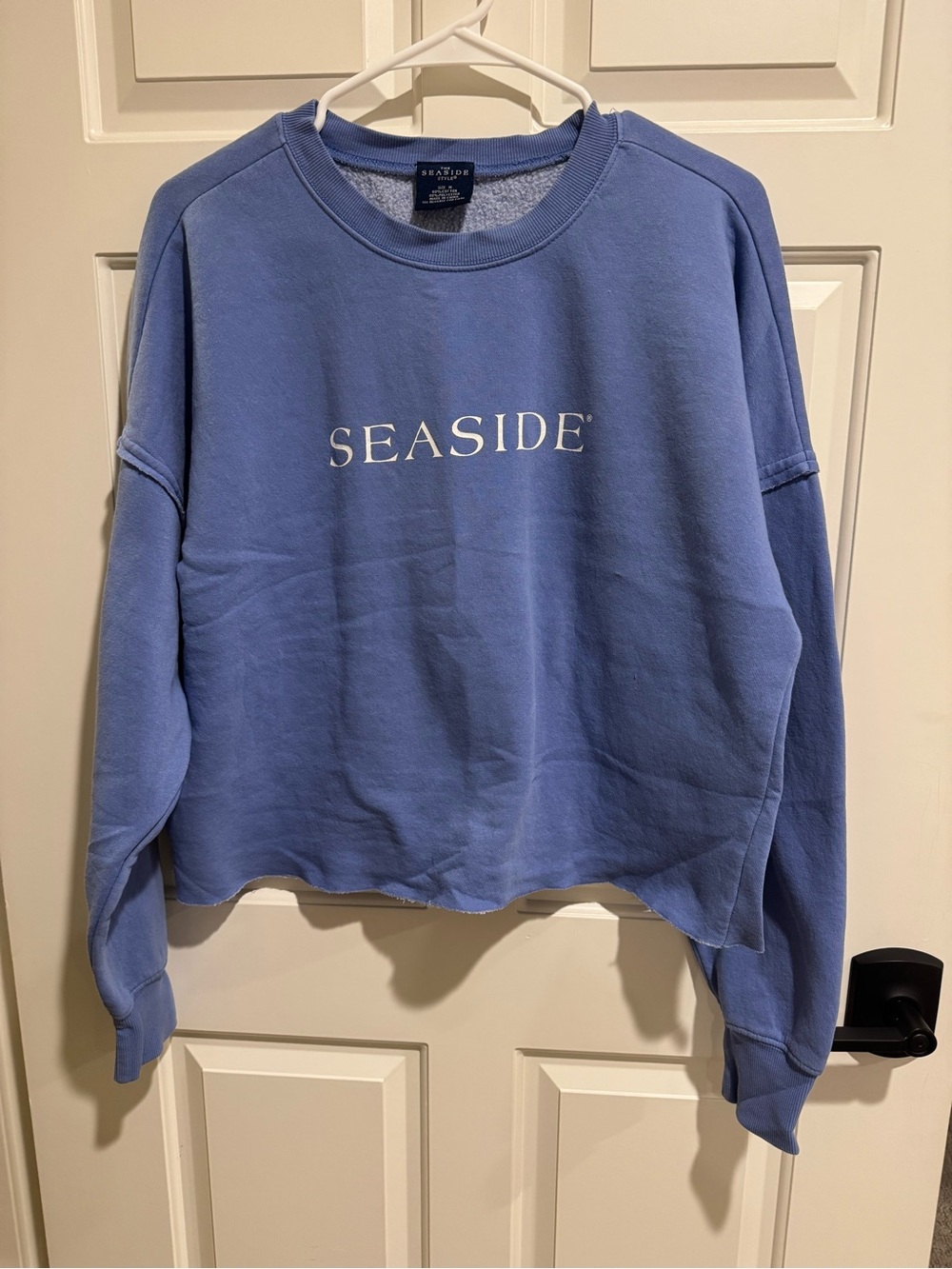 Seaside Women's Relaxed Blue Crew Sweatshirt